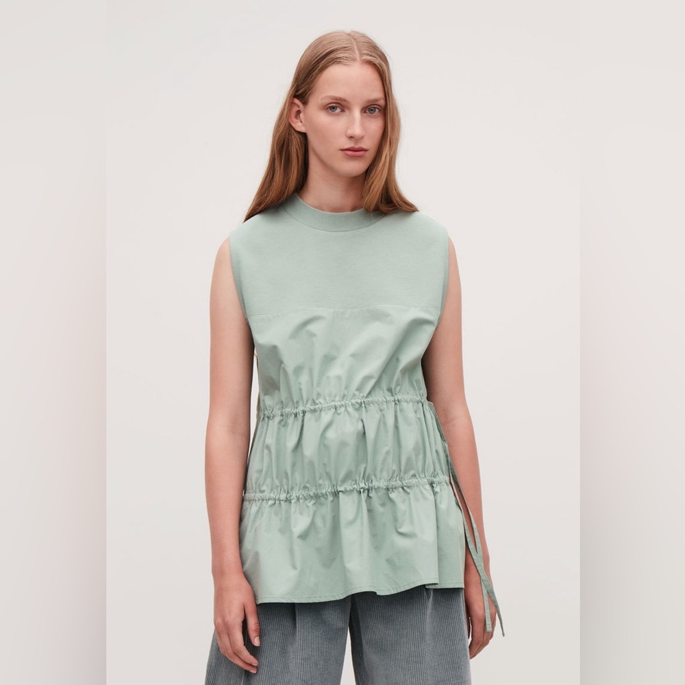COS Mint Green Sleeveless Blouse